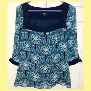 🦋 Beautiful Keyhole Silk Chiffon Top 🦋